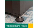 Guardi Gartenbox M mit Schloss, 165 x 85 x 73 cm, Silber
