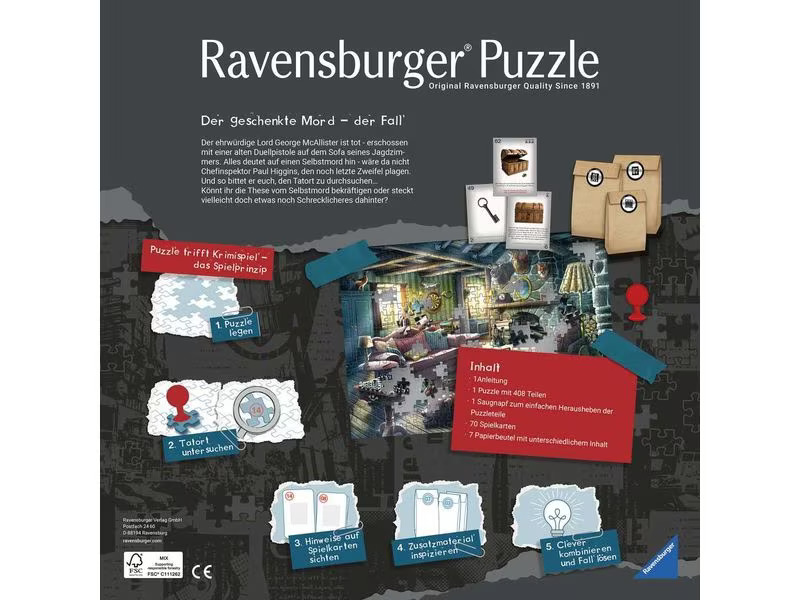 Ravensburger Puzzle X Crime: Der geschenkte Mord