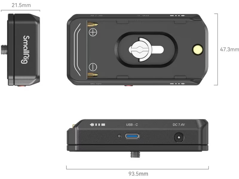 Smallrig Digitalkamera-Akku NP-F Akku-Adapter-Montageplatten-Kit