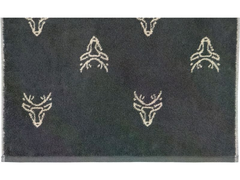Cawö Handtuch Edition Allover 50 x 100 cm, Beige/Granit