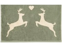 Cawö Handtuch Alpenchic Edition Hirsch 50 x 100 cm, Beige/Grün