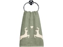 Cawö Handtuch Alpenchic Edition Hirsch 50 x 100 cm, Beige/Grün