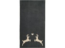 Cawö Handtuch Alpenchic Edition Hirsch 50 x 100 cm, Beige/Granit