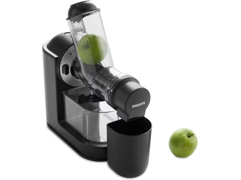 Philips Slow Juicer Viva Collection HR1889/70 Schwarz/Silber