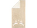 Cawö Handtuch Alpenchic Edition Hirsch 50 x 100 cm, Beige