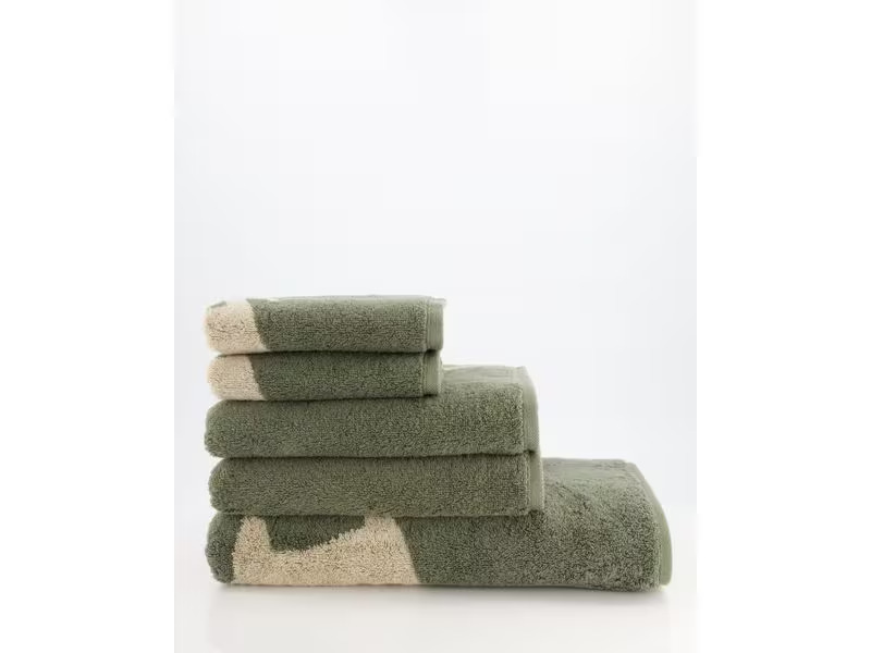 Cawö Gästetuch Alpenchic Edition Hirsch 30 x 50 cm, Beige/Grün