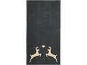 Cawö Gästetuch Alpenchic Edition Hirsch 30 x 50 cm, Beige/Granit