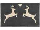 Cawö Gästetuch Alpenchic Edition Hirsch 30 x 50 cm, Beige/Granit
