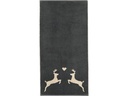 Cawö Gästetuch Alpenchic Edition Hirsch 30 x 50 cm, Beige/Granit
