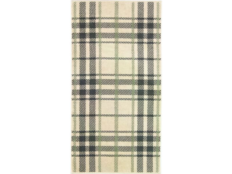 Cawö Duschtuch Edition Karo 70 x 140 cm, Beige/Granit/Grün