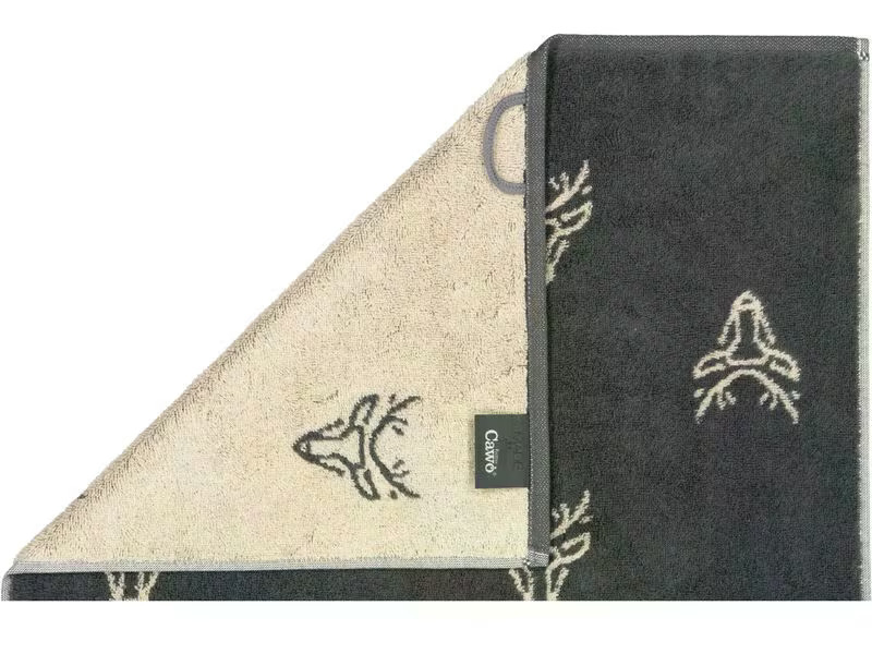 Cawö Duschtuch Edition Allover 70 x 140 cm, Beige/Granit