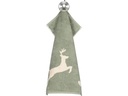 Cawö Duschtuch Alpenchic Edition Hirsch 70 x 140 cm, Beige/Grün