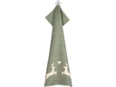 Cawö Duschtuch Alpenchic Edition Hirsch 70 x 140 cm, Beige/Grün