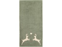 Cawö Duschtuch Alpenchic Edition Hirsch 70 x 140 cm, Beige/Grün