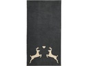 Cawö Duschtuch Alpenchic Edition Hirsch 70 x 140 cm, Beige/Granit