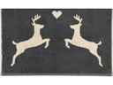 Cawö Duschtuch Alpenchic Edition Hirsch 70 x 140 cm, Beige/Granit