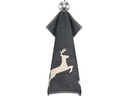 Cawö Duschtuch Alpenchic Edition Hirsch 70 x 140 cm, Beige/Granit