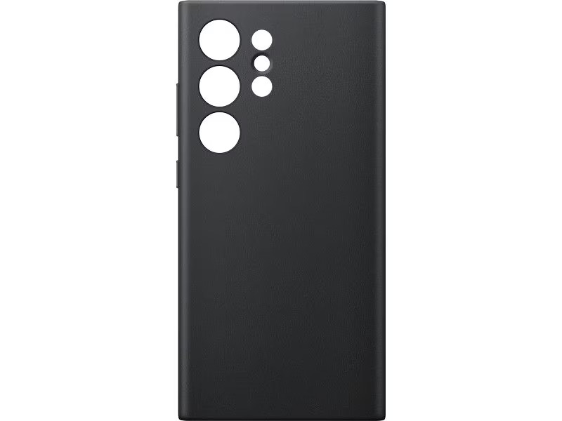 Samsung Back Cover Vegan Leather Galaxy S24 Ultra Schwarz