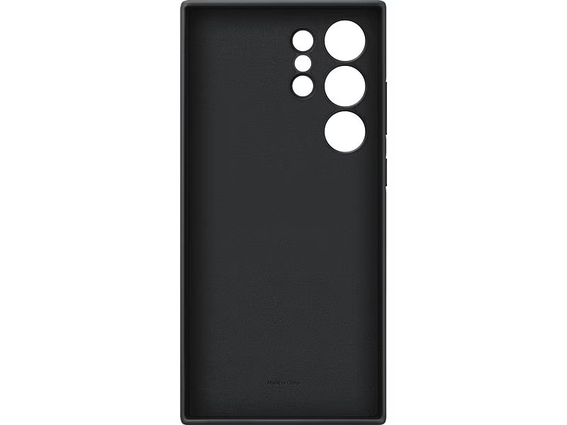Samsung Back Cover Vegan Leather Galaxy S24 Ultra Schwarz