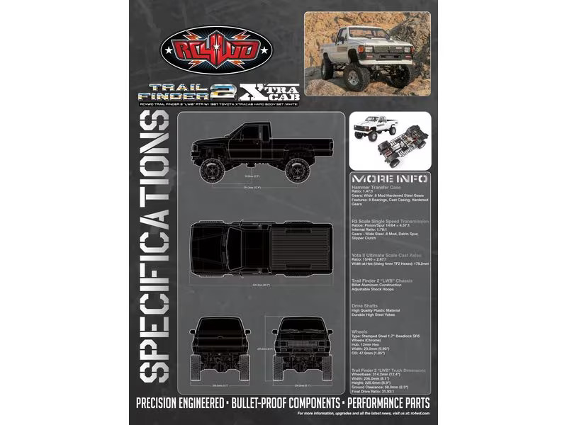 RC4WD Scale Crawler Trail Finder 2 LWB Toyota XtraCab RTR 1:10