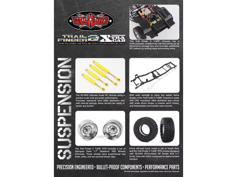 RC4WD Scale Crawler Trail Finder 2 LWB Toyota XtraCab RTR 1:10