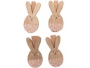 Rico Design Dekoklammer Osterhase 4 Stück, Rosa