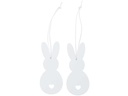 Rico Design Aufhänger Hase 2 Stück, Weiss