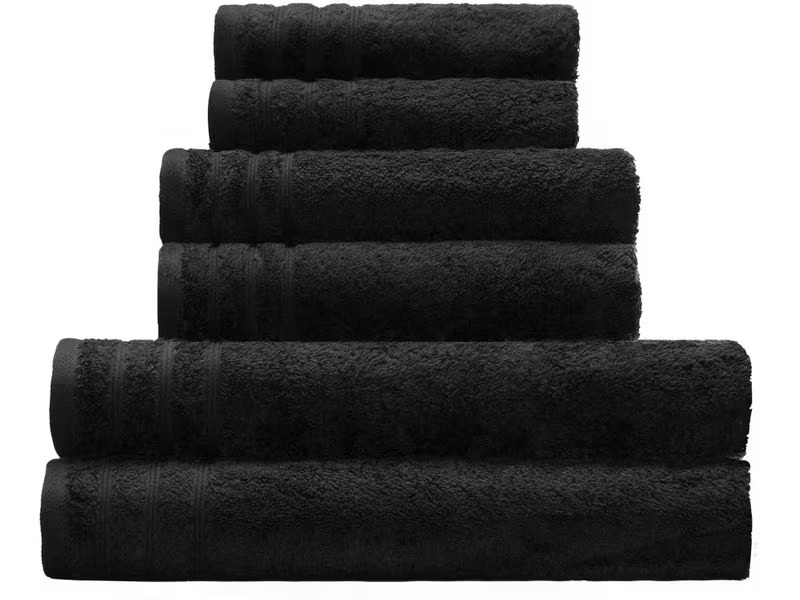 Kleine Wolke Handtuch Royal 50 x 100 cm, Schwarz