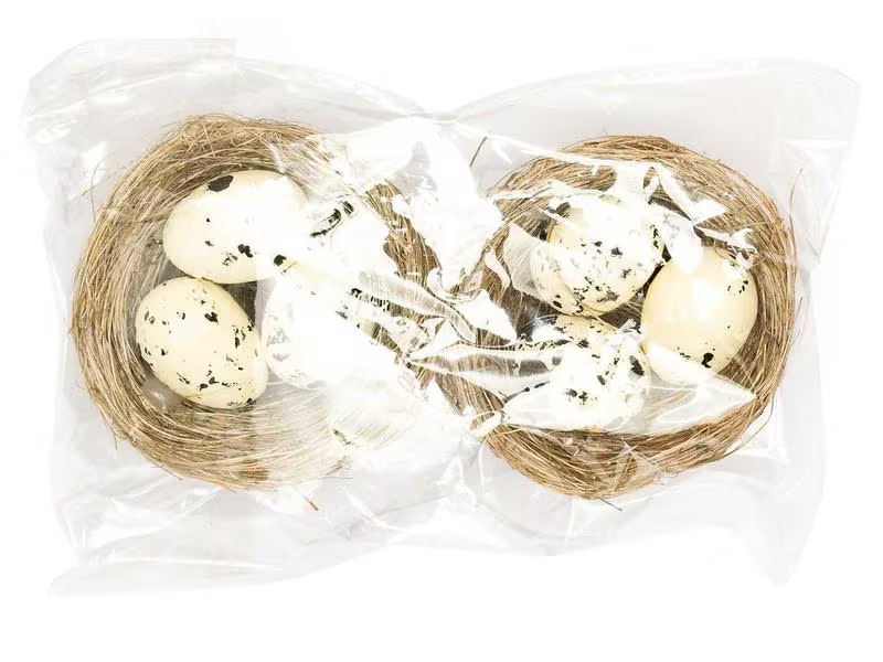 Rico Design Osternest mit Eiern 6.5 cm, 2 Stück