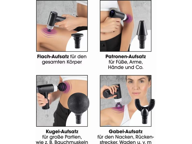 Vitalmaxx Massage Pistole Mini-Gun 5-teilig
