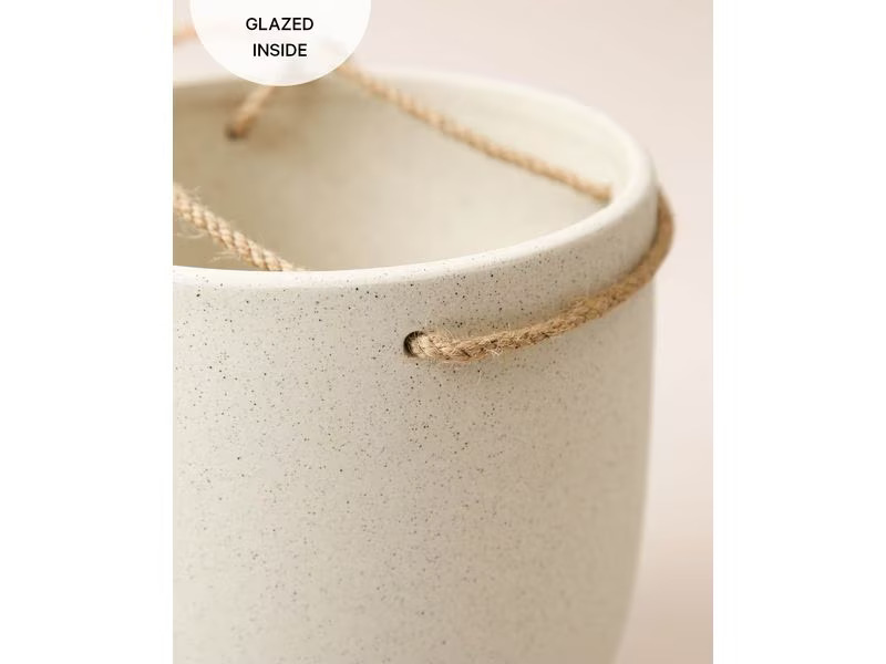 Esmée Blumentopf zum Hängen 15 cm, Beige