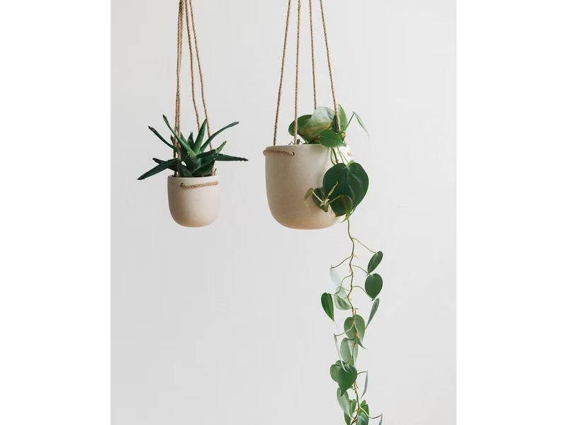 Esmée Blumentopf zum Hängen 15 cm, Beige