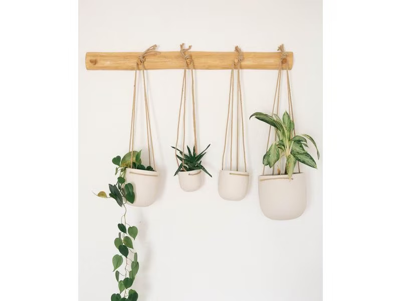 Esmée Blumentopf zum Hängen 12 cm, Beige