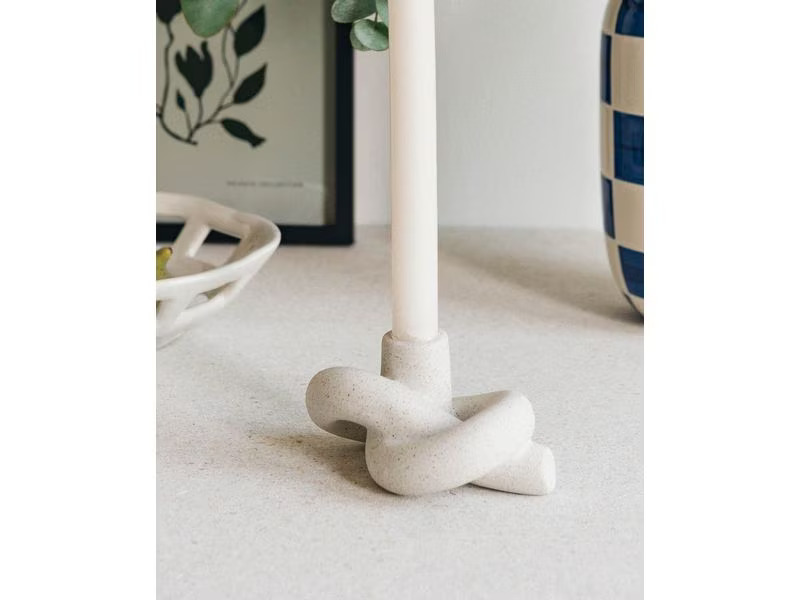 Esmée Kerzenständer Twist 7 cm, Beige