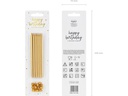 Partydeco Kerze 12.5 cm, 12-teiig, Gold