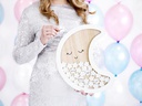 Partydeco Gästebuch Mond Weiss