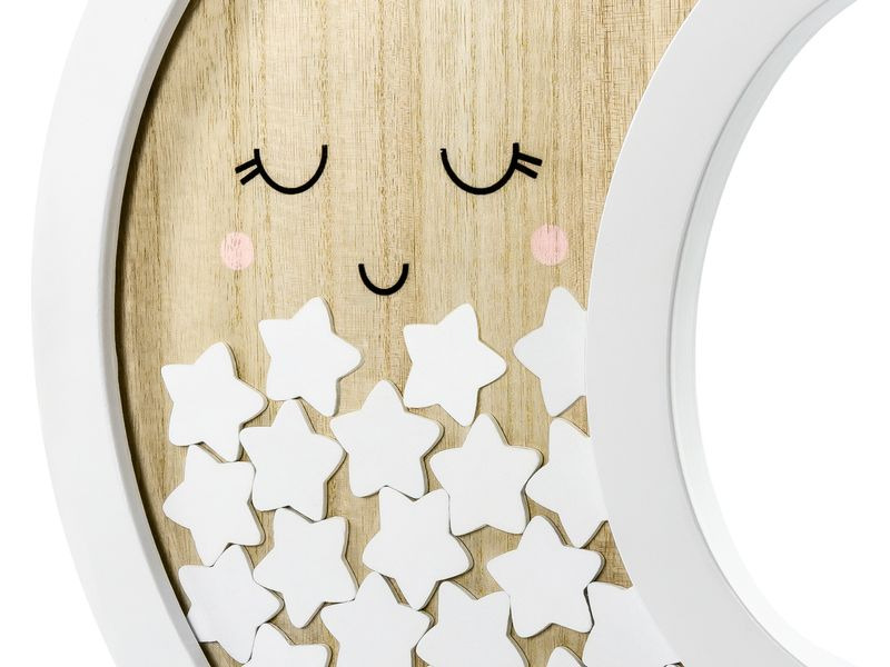 Partydeco Gästebuch Mond Weiss