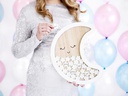 Partydeco Gästebuch Mond Weiss