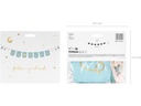 Partydeco Girlande Oh Baby 2.5 m, Blau/Gold