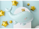 Partydeco Folienballon Wal 93 x 60 cm, Himmelblau