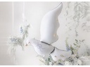 Partydeco Folienballon Taube 80 x 100 cm, Weiss