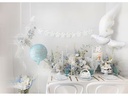Partydeco Folienballon Taube 80 x 100 cm, Weiss