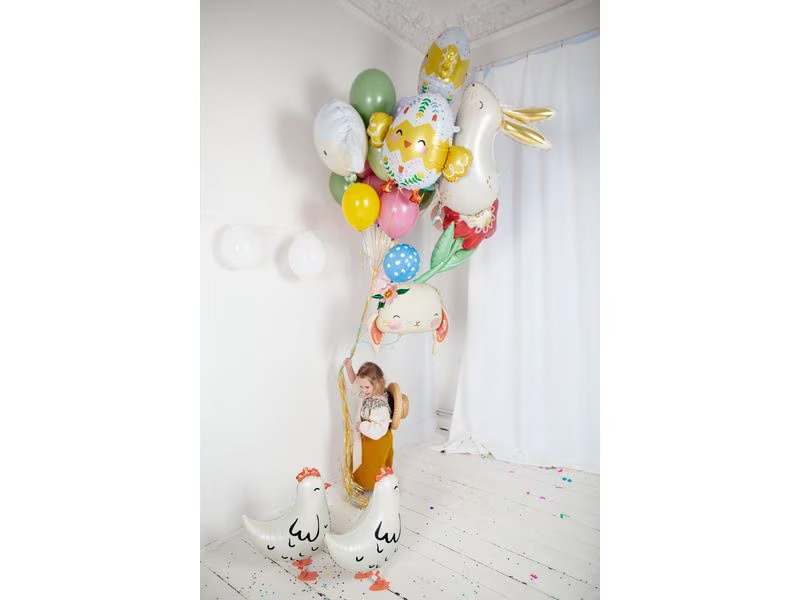 Partydeco Folienballon Schaf 87 x 57.5 cm, Mehrfarbig