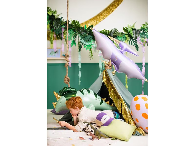 Partydeco Folienballon Pterodaktylus 120 x 62 cm, Violett
