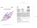 Partydeco Folienballon Pterodaktylus 120 x 62 cm, Violett