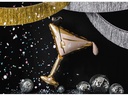 Partydeco Folienballon Martiniglas 126 x 93 cm, Gold