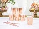 Partydeco Einwegbecher Uni 220 ml, 6 Stück, Rosegold