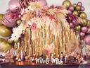 Partydeco Partyaccessoire Vorhang 90 x 250 cm, Gold-Metallic