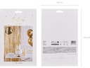 Partydeco Partyaccessoire Vorhang 90 x 250 cm, Gold-Metallic