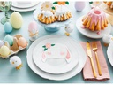 Partydeco Osterhase Serviette 20 Stück, Rosa/Weiss